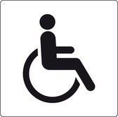 Noxxa symboolplaat alu 100x100x2mm invalide toilet