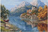 Wizardi Diamond Painting Kit Castle in the Mountains WD2461