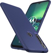 Motorola Moto G8 PLUS Tpu Blauw Cover Case Hoesje