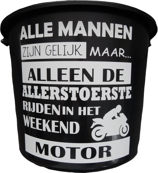 steen Winkelier Marine Cadeau Emmer - Motor - 12 liter - zwart - cadeau - geschenk - gift - kado -  surprise -... | bol.com