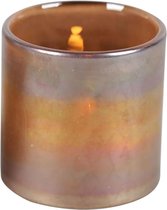 Rasteli Waxinelichthouder-Kaarsenhouder Glas Bruin-Oranje-Rood Gemêleerd D 8.5 cm H 8 cm