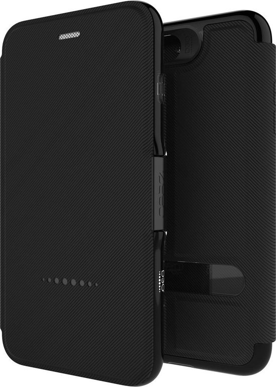 Gear4 Oxford iPhone 7 Plus 8 Plus hoesje - Black Case