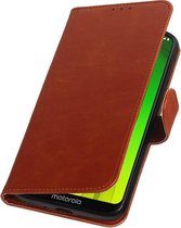 Bookstyle Hoes voor Motorola Moto G7 Power - Bruin
