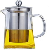 Glazen theepot met filter voor losse thee - 950ML - glas met RVS theefilter