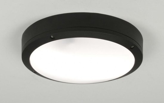 Lumidora Plafondlamp 71495 - Plafonniere - UCOME - 2 Lichts - E27 - Zwart - Kunststof - Buitenlamp - Badkamerlamp - IP54 - ⌀ 27 cm