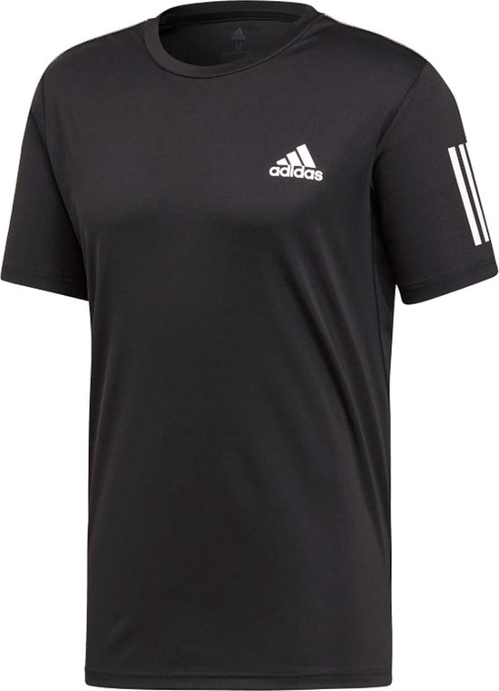 Adidas Club 3-Stripes Sportshirt Tennis Tenniskleding Heren Zwart - Maat L  | bol.com