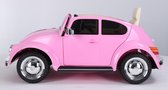 VW Beetle licentie auto roze, elektrische kinderauto 12v