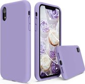 iPhone XR Hoesje - Siliconen Back Cover - Paars