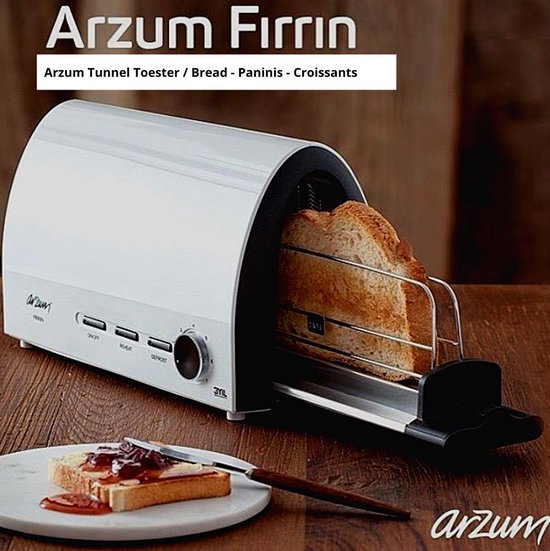 GRILLE-TUNNEL ARZUM | Grille-pain |AR232 - BLANC | Pain Arzum FIRRIN -  Panini - Grille... | bol