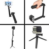 GadgetBay Vouwbare Grip 3-in-1 Selfie Stick Tripod Camerahouder Monopod Steadycam - GoPro DLSR