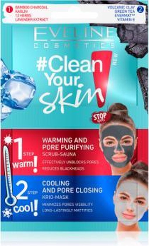 Eveline Cosmetics Clean Your Skin Scrub Sauna + Krio Mask 2x5ml. | bol.com