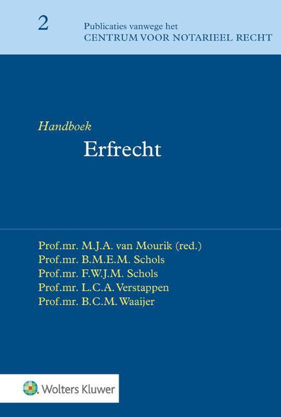 Boek cover Handboek Erfrecht van M.J.A. van Mourik (Hardcover)