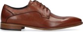 Manfield - Heren - Cognac veterschoenen - Maat 42