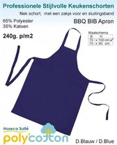 HomÃ©Ã© - Keukenschorten BBQ BIB Apron - Blauw - 70x100cm  - Leverbaar in: 70x100