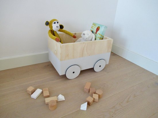 Houten speelgoed opbergbox | Speelgoedkist | Babykamer kinderkamer  accessoires | bol.com