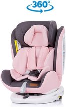 Autostoel Tourneo isofix baby roze 0-36 kg 360 graden draaibaar