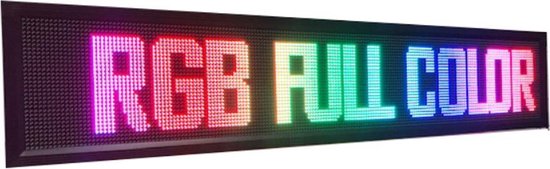 Professionele LED lichtkrant 360*40cm - Outdoor - RGB / Full colour - LED  reclamebord | bol.com