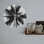Schilderij wandcirkel  | Palmbomen | 60 x 60 cm | PosterGuru