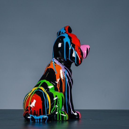 Groenland breuk eindpunt Beeld hond - Geverfd beeld - Decoratie - Moderne kunst - Schattig hondje |  bol.com