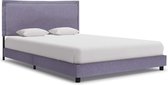 Bedframe Grijs Stof (Incl LW Anti kras Vilt) 120x200 cm - Bed frame met lattenbodem - Tweepersoonsbed Eenpersoonsbed