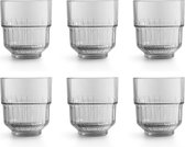 Libbey Drinkglas LinQ Rocks - 266 ml / 26,6 cl - 6 stuks – grijze kleur - stapelbaar