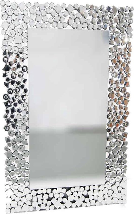 Magnifique miroir de style Erik Kuster argenté