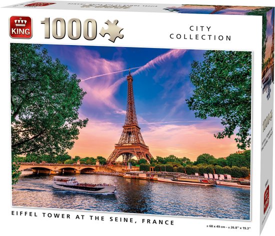 Puzzel  Parijs, de Eiffeltoren  Frankrijk 1000 Stukjes