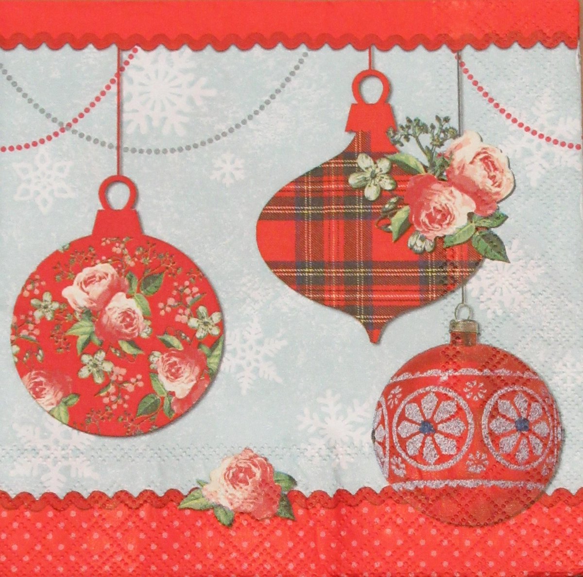 Servetten Decorated Baubles