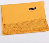 Cashmere - sjaal - geel - oker - Winter - lente - zomer - Shawl - omslagdoek - dames