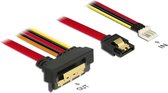 DeLOCK 85233 SATA-kabel 0,3 m SATA 7-pin SATA 22-pin Zwart