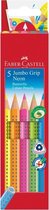 kleurpotlood Faber Castell Jumbo GRIP etui 5 kleuren FC-110994