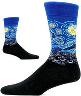 Kunst sokken - van Gogh - Sterrenwacht - Blauw - maat 40-45