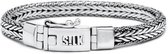 SILK Jewellery - Zilveren Armband - Alpha - 322.22 - Maat 22