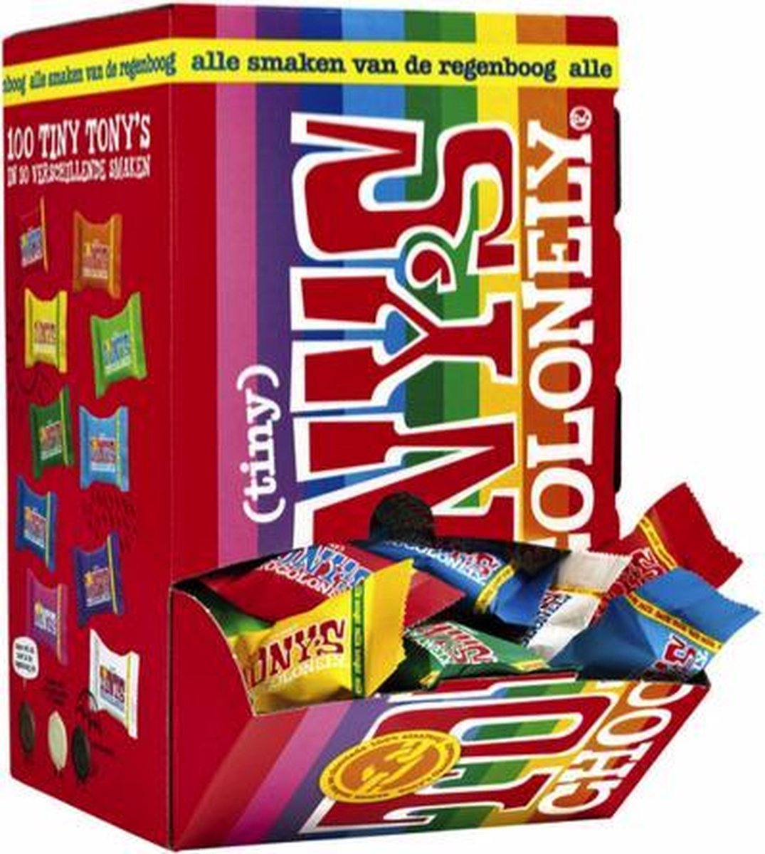 Tony's Chocolonely Tiny Tony's Mix 100 stuks Tony's Chocolonely Tiny Tony's Mix 100 stuks