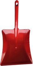 Veegblik, uit 1 stuk staal, in kleur rood gepoedercoat, 220x230mm
