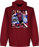 Messi Barcelona Comic Hoodie - Bordeaux - S