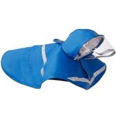 Waterproof regenjas - poncho voor honden met reflector - BLAUW - 3EXTRA LARGE (XXXL)