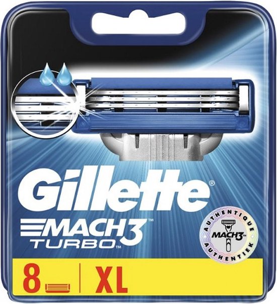 Foto: Gillette mach 3 turbo scheermesjes 8 stuks