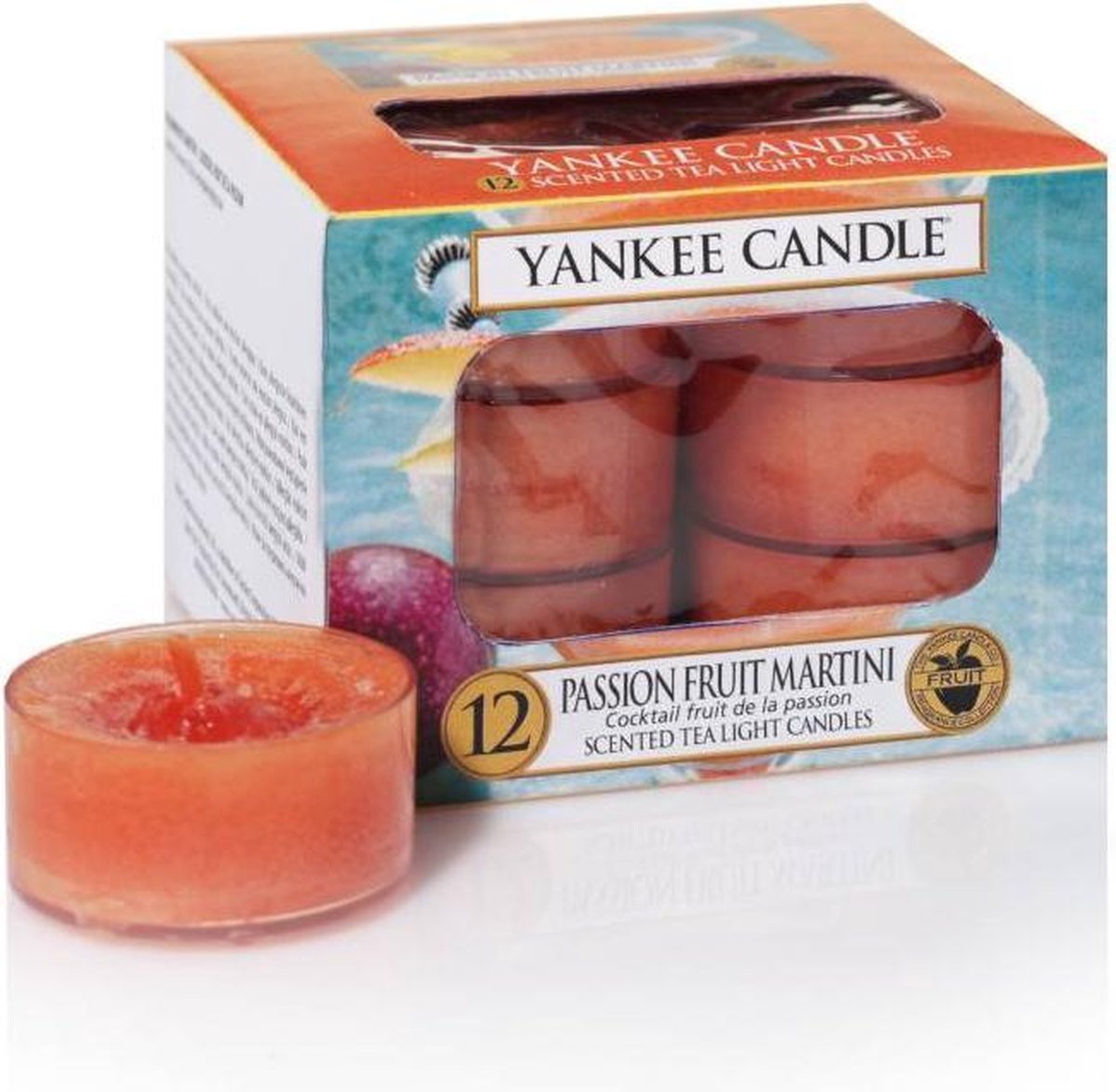 Yankee Candle - Martini Passion Fruit Candle Aromatic Tealights ( 12 Pcs ) - 9.8g