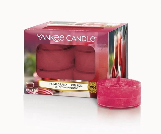 Yankee Candle - Pomegranate Gin Fizz ( Ginn Fizz z granátového jablka ) - Aromatické čajové svíčky ( 12 ks )