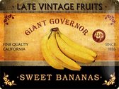 Giant Governor Sweet Bananas, Metalen wandbord met reliëf 30x40cm