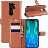 Book Case - Xiaomi Redmi Note 8 Pro Hoesje - Bruin