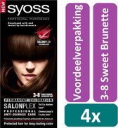 Syoss - Salonplex Permanent Coloration - Haarverf -  3-8 Donker Goudbruin - 4 stuks - Voordeelverpakking