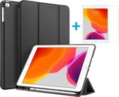 iPad 10.2 2019 / 2020 / 2021 hoes - Dux Ducis Osom Tri-Fold Book Case Series + Screenprotector - Zwart