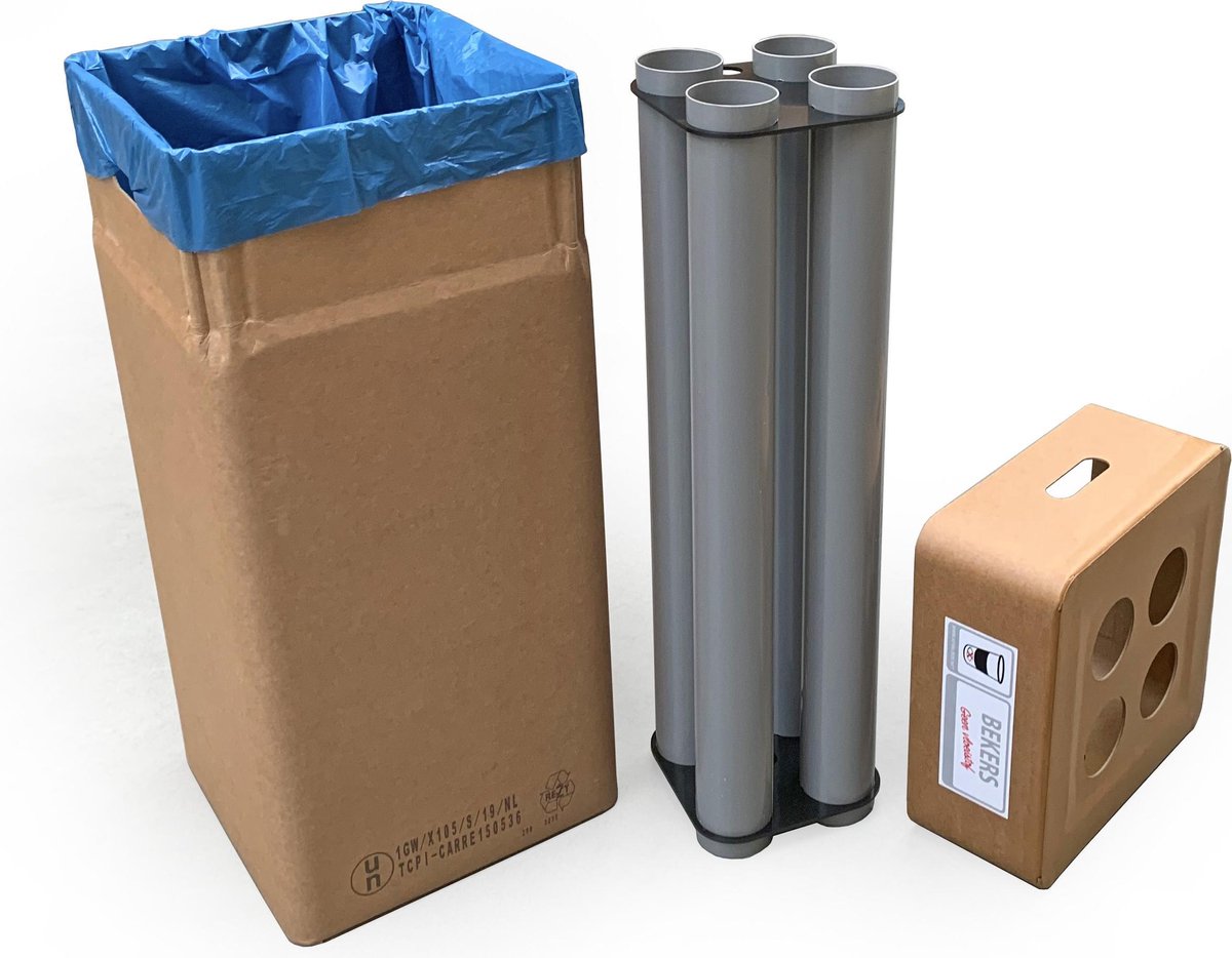 Afvalbox met beker-inzamelsysteem voor bekerdiam. 70 mm