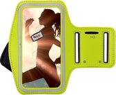 Samsung Galaxy S20 Sportband hoes Sport armband hoesje Hardloopband Geel Pearlycase