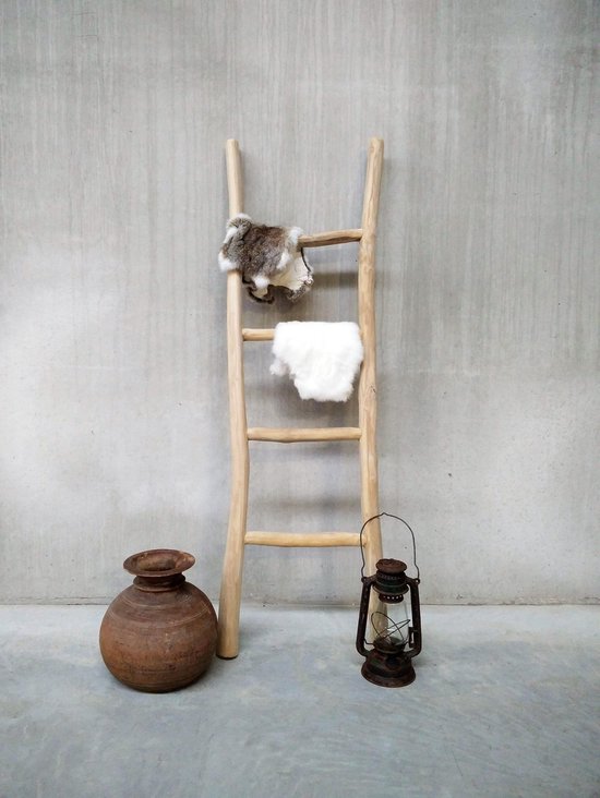 Teak ladder teakladder houten decoratie ladder