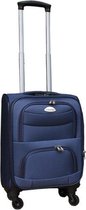 Travelerz stoffen reiskoffer met cijferslot blauw 27 liter (stof)