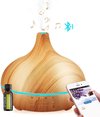 houtkleur met bluetooth speaker, bruin
