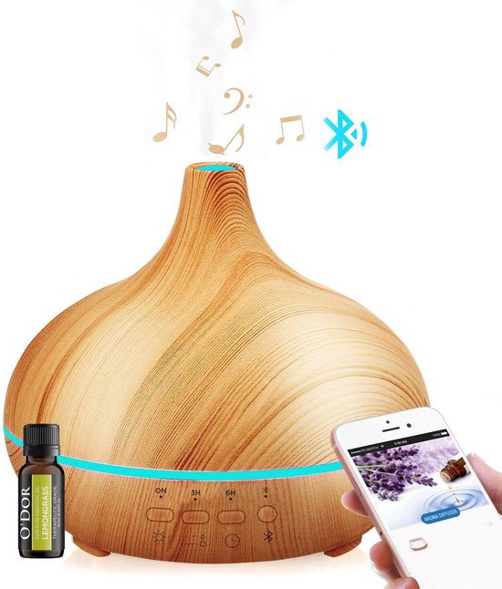 O'dor® Bluetooth Aroma Diffuser met EXTRA Bluetooth Speaker en ...
